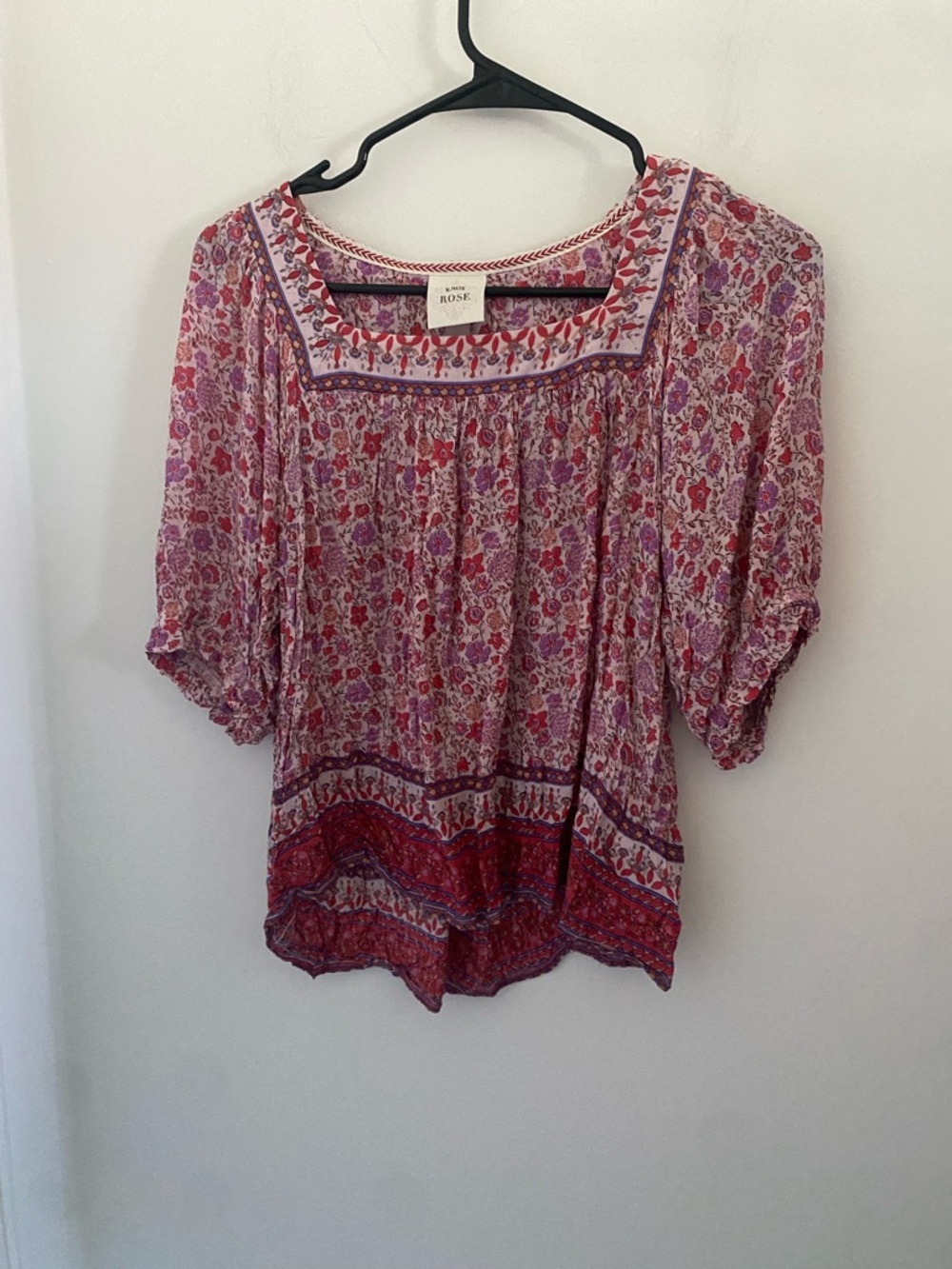 Knox Rose Floral Boho Blouse